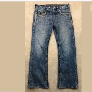 Men's Rock Revival Jeans DISTRESSED Kerr Boot 36